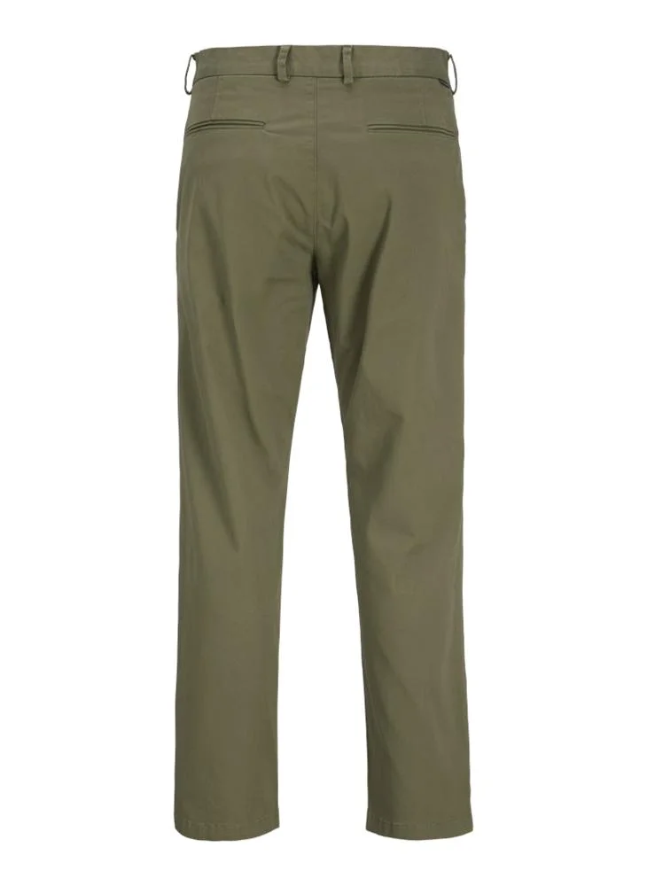 JACK & JONES Deep Lichen Green Casual Relaxed Fit Chinos for Men | Best Price UAE